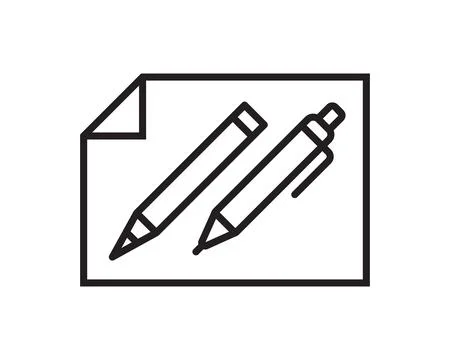 Note icon vector sign. Paper message or document page. Stock Illustration