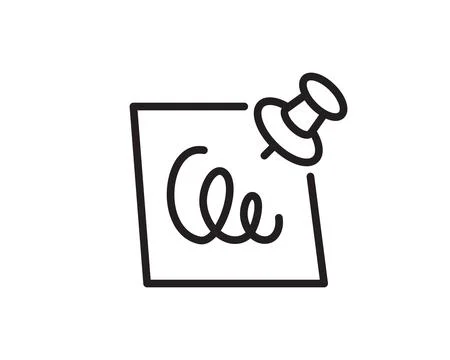 Note icon vector sign. Paper message or document page. Stock Illustration
