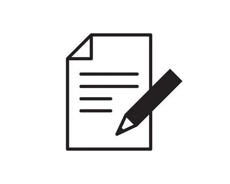 Note icon vector sign. Paper message or document page. イラスト素材