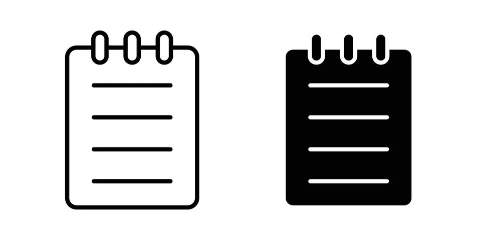 Note icon vector, symbol, logo illustrations Stock Illustration