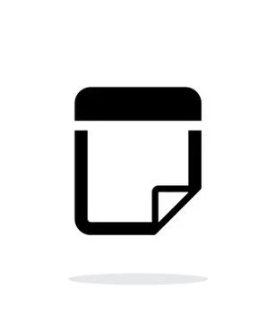 Note icon on white background. 스톡 일러스트