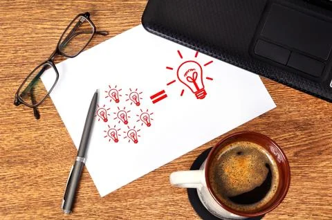 Note idea formula Stock Photos