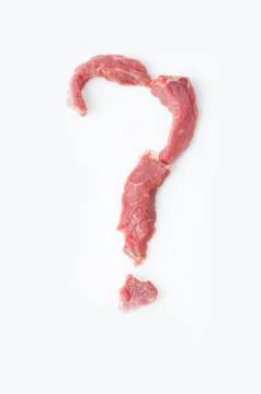 Note of interrogation of red beef Foto stock