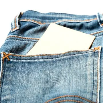 Note in jean pocket Stock Photos