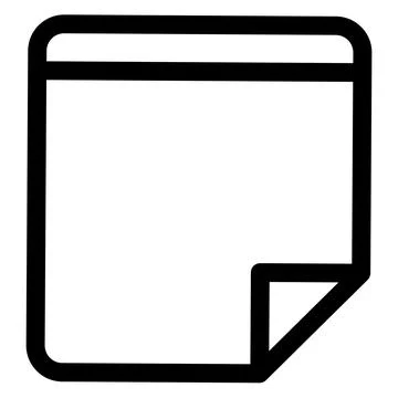 Note line icon vector illustration isolated on white background Stock Illustration