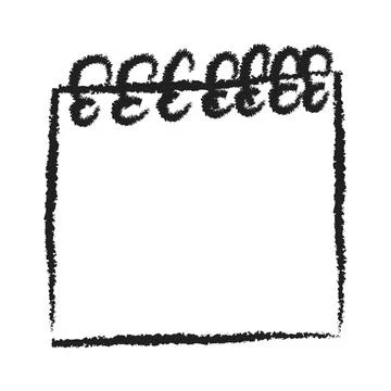 Note list paper doodle illustration, notebook vector Stock Illustration