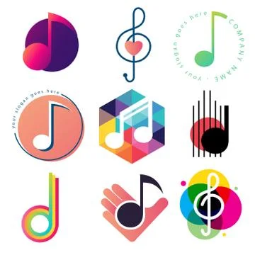 Note logo template set Stock-Illustration