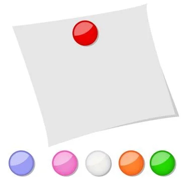 Note with magnets Stock Illustration