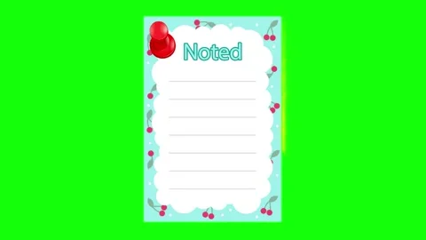 Note Moving on Chroma Key for Compositing Stock Footage 337990255