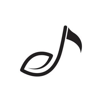 Note music with bird shape logo design vector graphic symbol icon illustrat.. Illustrazione stock