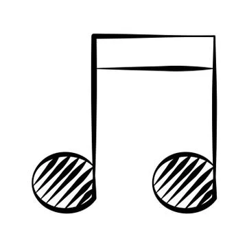 Note music doodle Illustrazione stock