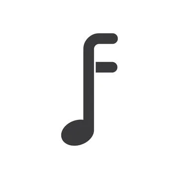 Note music with initial letter Stock Illustration