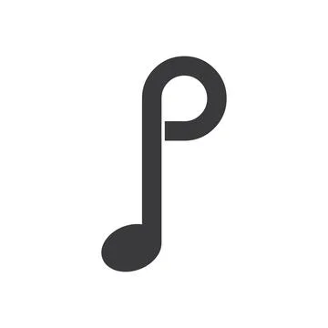 Note music with initial letter 스톡 일러스트