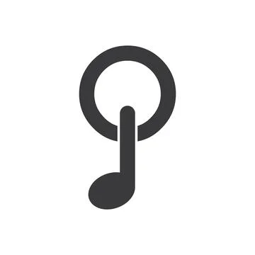 Note music with initial letter Stock Illustration