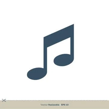 Note Music Sign Logo Template Illustration Design. Vector EPS 10. イラスト素材