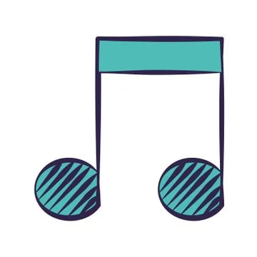 Note music white background 스톡 일러스트