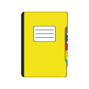 Note notebook cartoon vector illustration Stock Illustration