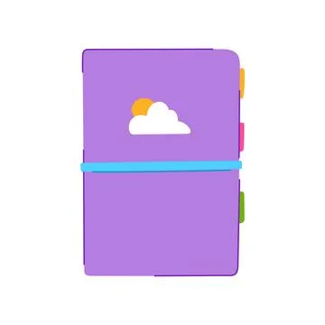 Note notebook cartoon vector illustration Stock Illustration