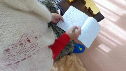 A note in a notebook. Counting, Crypto currency Litecoin Stock Footage 87725252