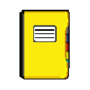 Note notebook pixel art vector illustration sign color Stock Illustration