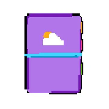 Note notebook pixel art vector illustration Stock Illustration