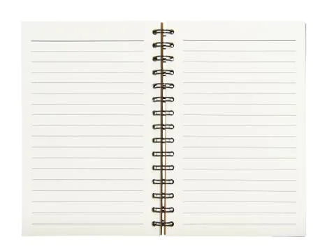 Note that open Isolated on white background Stock Photos