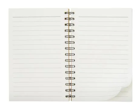 Note that open Isolated on white background Stock Photos