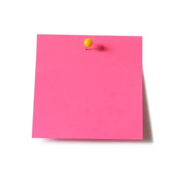 Note pad and push pin Stock Photos