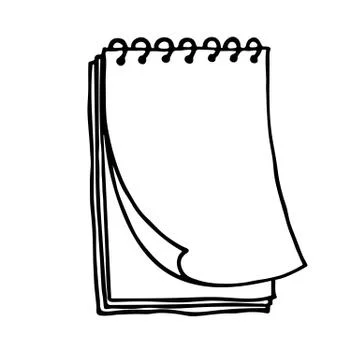 Note pad icon. Outlined Stock Illustration