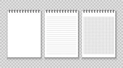 Note pad mockup vector isolated book. Notebook template blank paper Stock Illustration