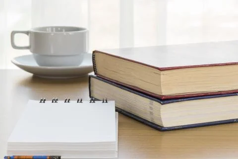 Note pad open blank page Stock Photos