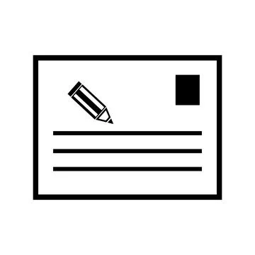 Note pad or memo thumbnail application in LC monitor PC computer vector ill.. Stock Illustration