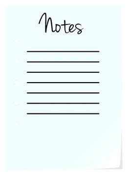Note Pad Page Illustrazione stock