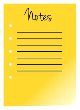 Note Pad Page Illustrazione stock