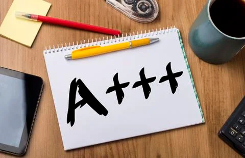 A+++ - Note Pad With Text Stock Photos