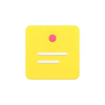 Note paper 3d icon isolated vector illustration Stock Illustration