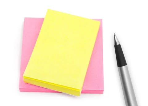 Note paper and pen Stock Photos