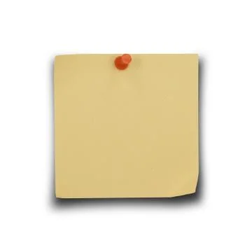 Note paper and pin Stock Photos