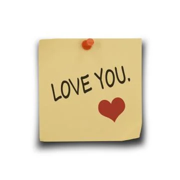 Note paper and pin Stock Photos