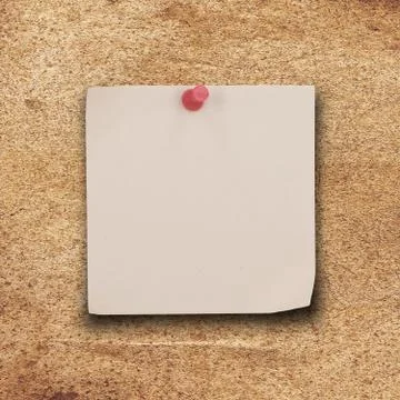 Note paper and pin Stock Photos