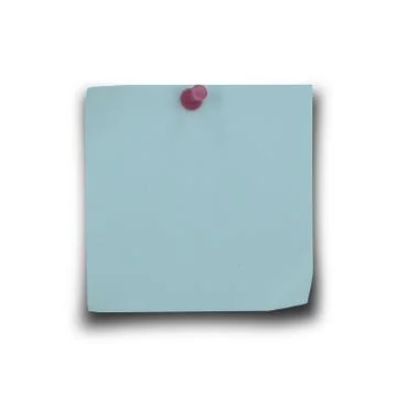 Note paper and pin Stock Photos
