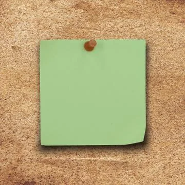 Note paper and pin Stock Photos