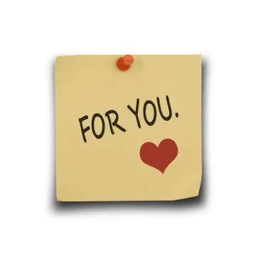 Note paper and pin Stock Photos