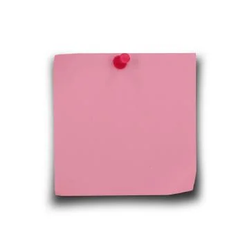 Note paper and pin Stock Photos