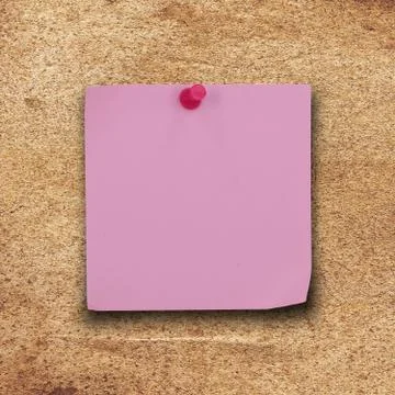 Note paper and pin Stock Photos