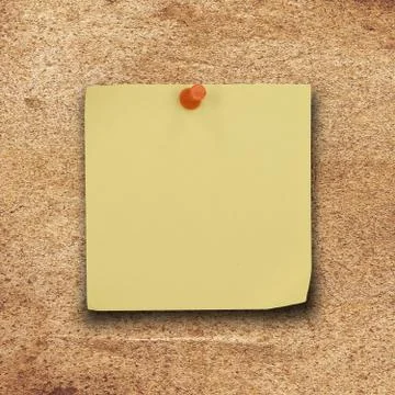 Note paper and pin Stock Photos