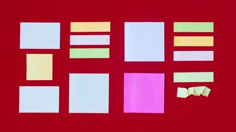 Note paper appears in stop motion Stock Footage 120152861