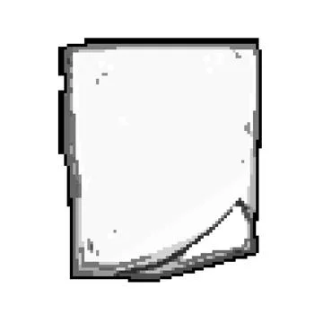 Note paper curl pixel art vector illustration 스톡 일러스트