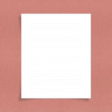 Note paper with dash line on board background Stock Illustration