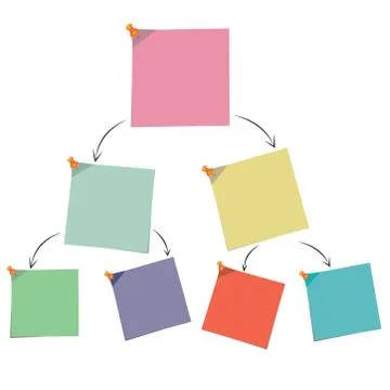 Note paper diagram Stock Illustration